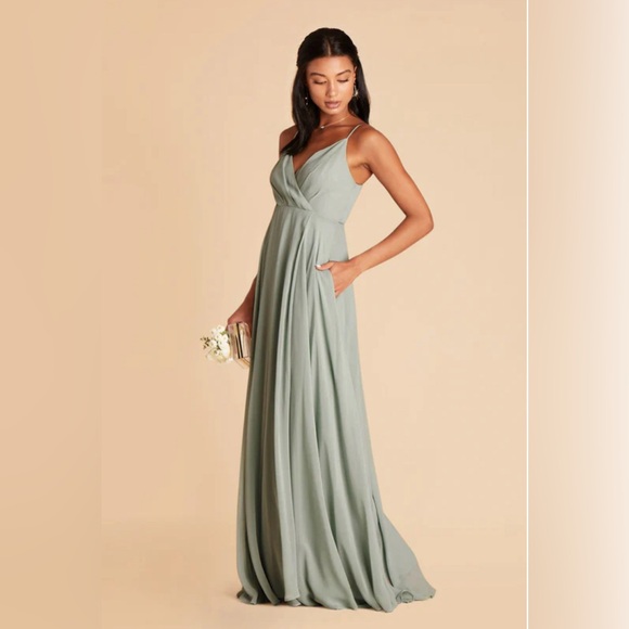 NWT Birdy Grey KAIA DRESS CHIFFON SAGE Size M - Picture 2 of 10